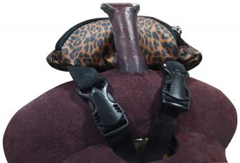 Showman Dark Cheetah Print Insulated Nylon Saddle Pouch #2